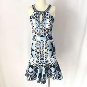 Hale Bob Priya Geometric Pattern Dress
